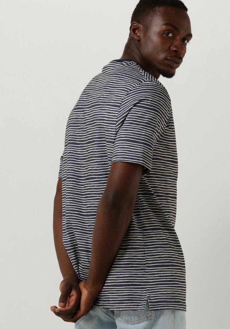LYLE & SCOTT donkerblauwe lyle & scott t-shirt breton stripe t-shirt