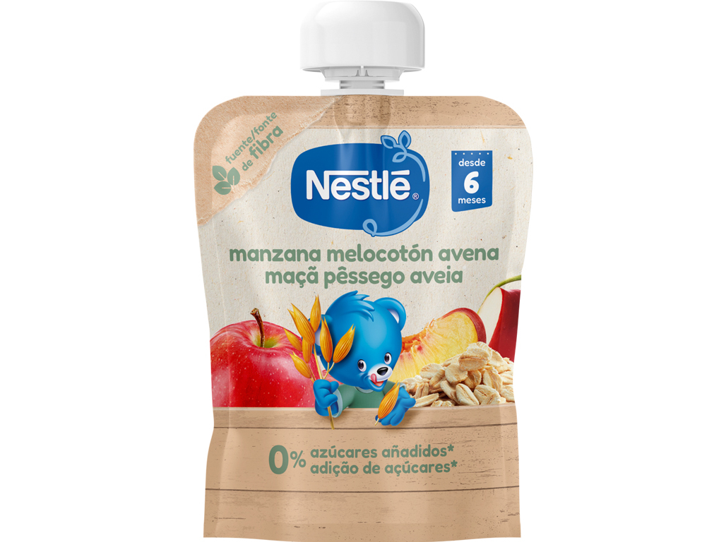 FRUTAS SAQUETAS NESTLÉ MAÇÃ PÊSSEGO AVEIA 90 G