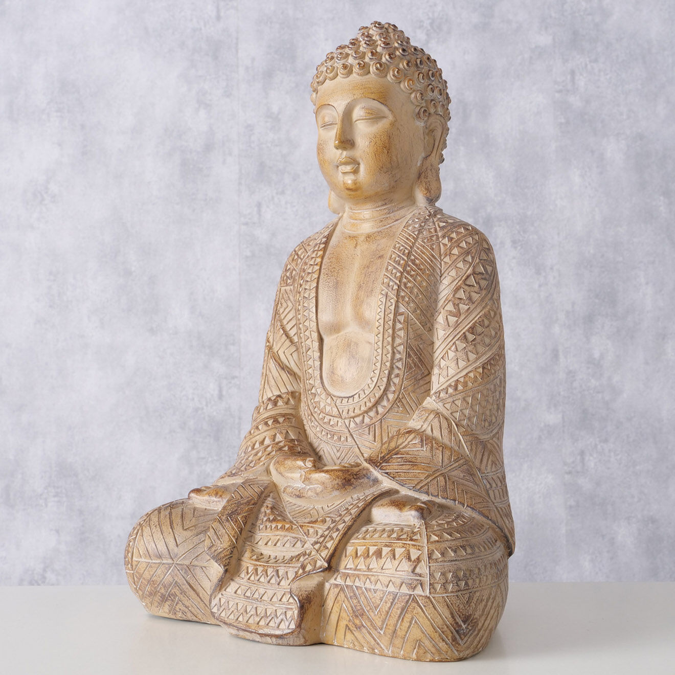 Boltze Figurine Buddha Legolas brune - 19x13x30 cm