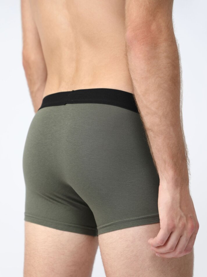 Conjunto com 3 peças de roupa íntima básica - cáqui escuro