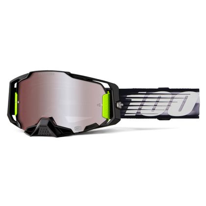 Masque cross 100% ARMEGA HiPER Lightspeed - Ecran Mirror Silver 2025 - Noir
