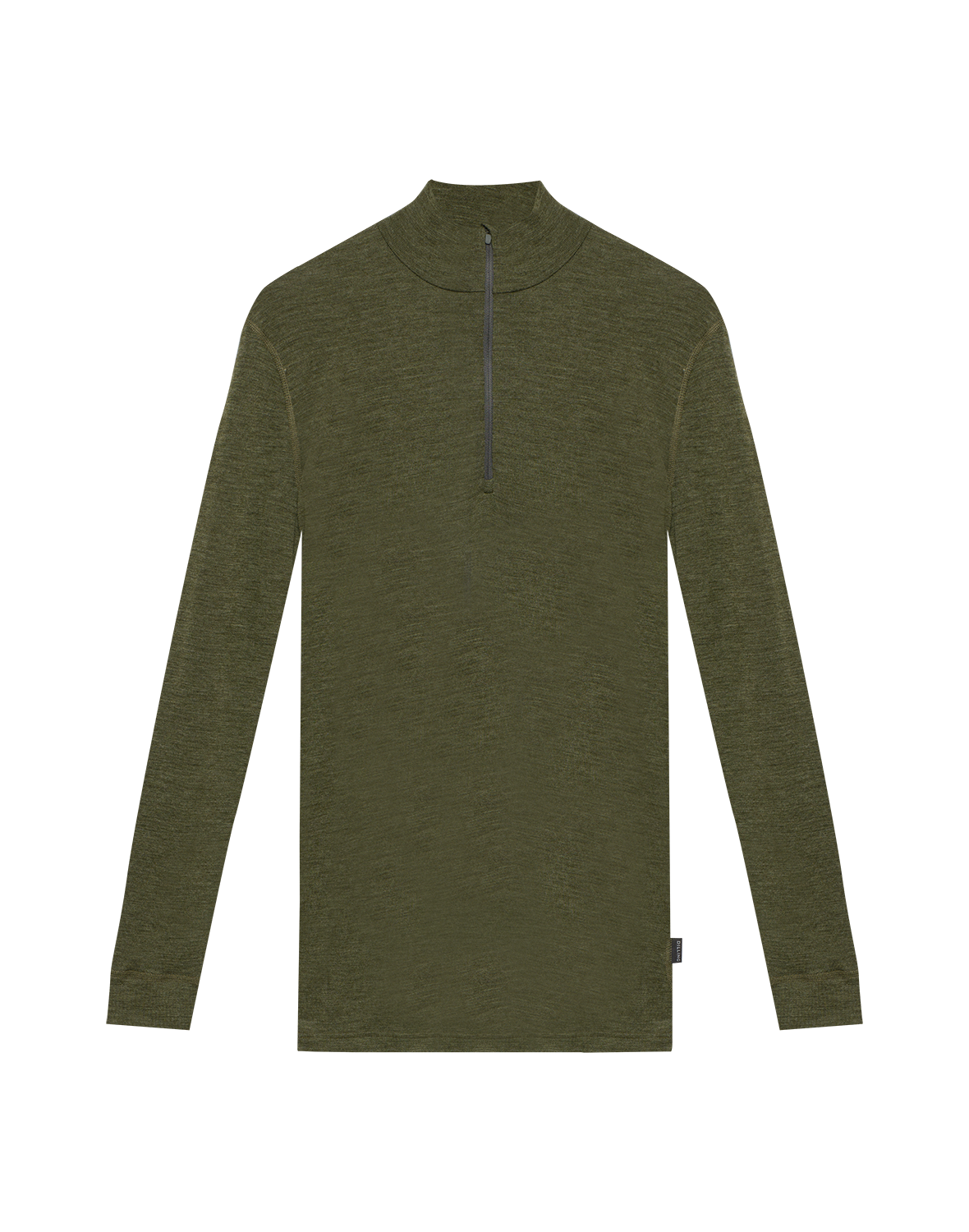 Shirt met halve rits van merinowol voor heren