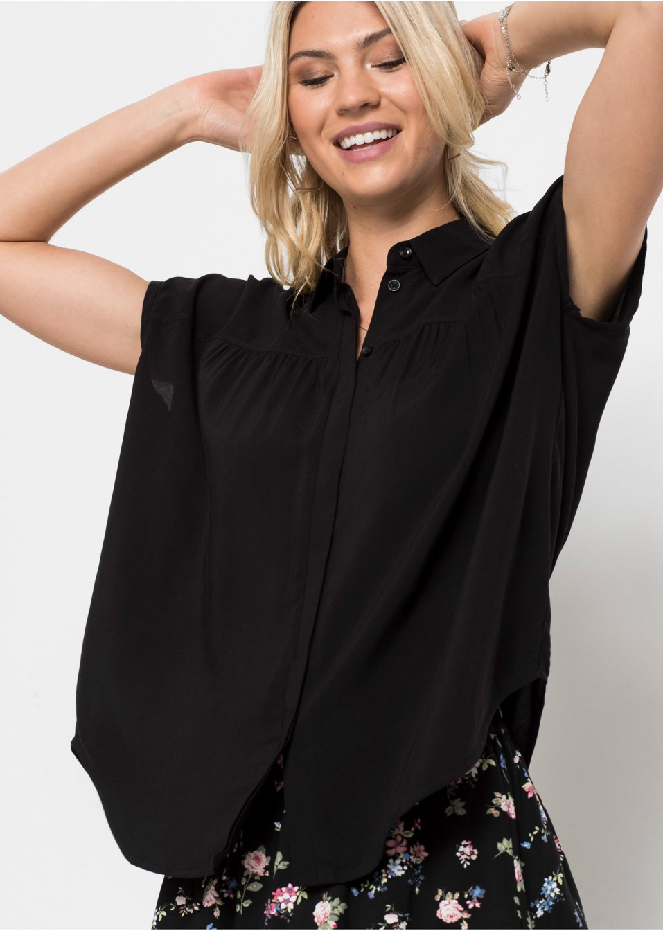 Blouse manches courtes oversized