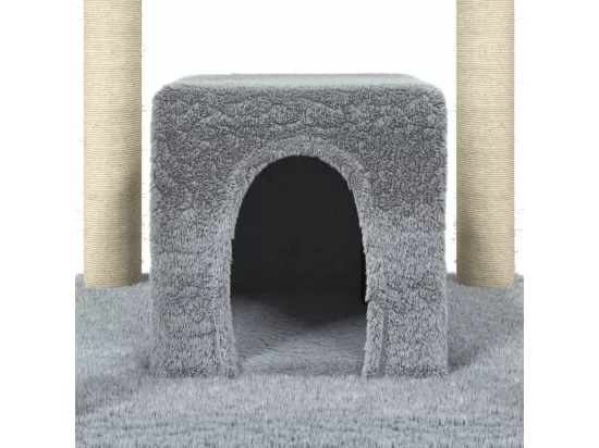 Arbre à chat avec griffoirs en sisal Gris clair 174 cm