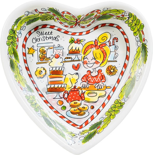 Blond Amsterdam serveerschaal Christmas Heart
