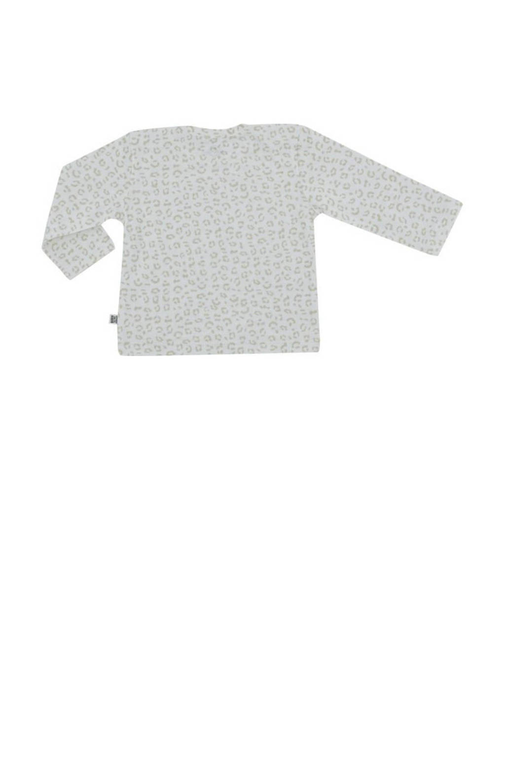 Born by Kiddo United baby longsleeve met katoen wit/camel
