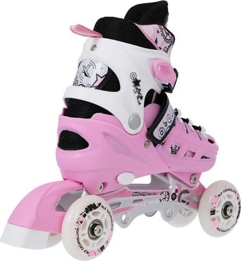 Nils Extreme NH10905 rulleskøyter med utskiftbar, justerbar løper, rosa, størrelse 39-42