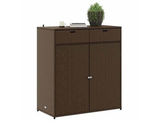 VIDAXL - Armoire de jardin Armoire de rangement jardin marron 105x55x113 cm résine tres...