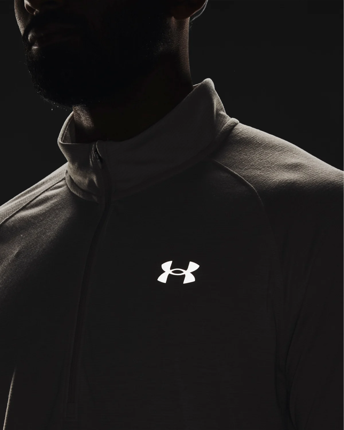 UA Streaker Half Zip Ghost Gray\Reflective