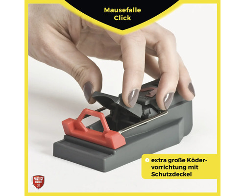 Protect Home Click Muizenval - Kunststof Muizenval voor Gifvrije Muizenbestrijding - 3 Stuks