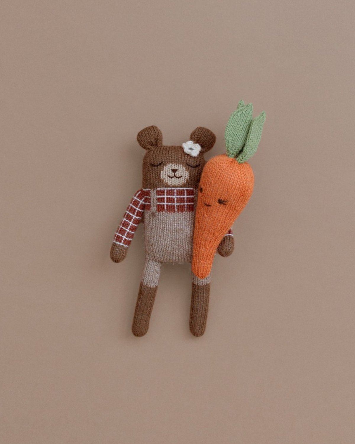 Kosebamse – Håndstrikket Alpakkaull | Teddy Knit Toy
