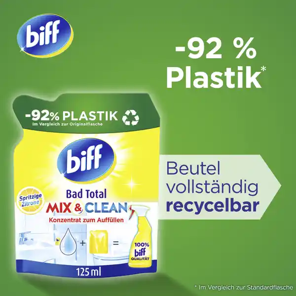 Bad Total Mix & Clean Konzentrat Spritzige Zitrone Nachfüllbeutel