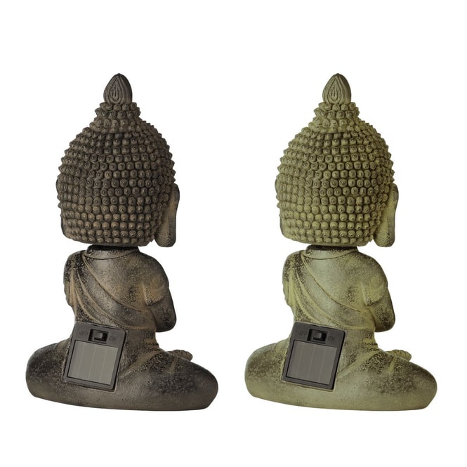 Solar Figur - Buddha - warmweiß - ca. 12,5 x 8 x 19 cm - 1 Stück