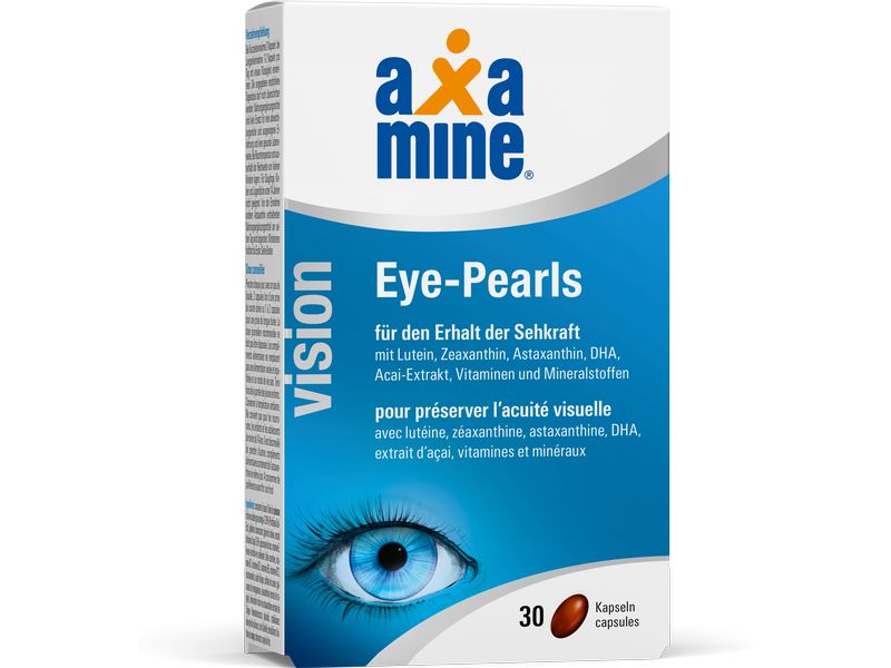 Axamine Eye-Pearls 30 Kapseln Nahrungsergänzung für die Augen