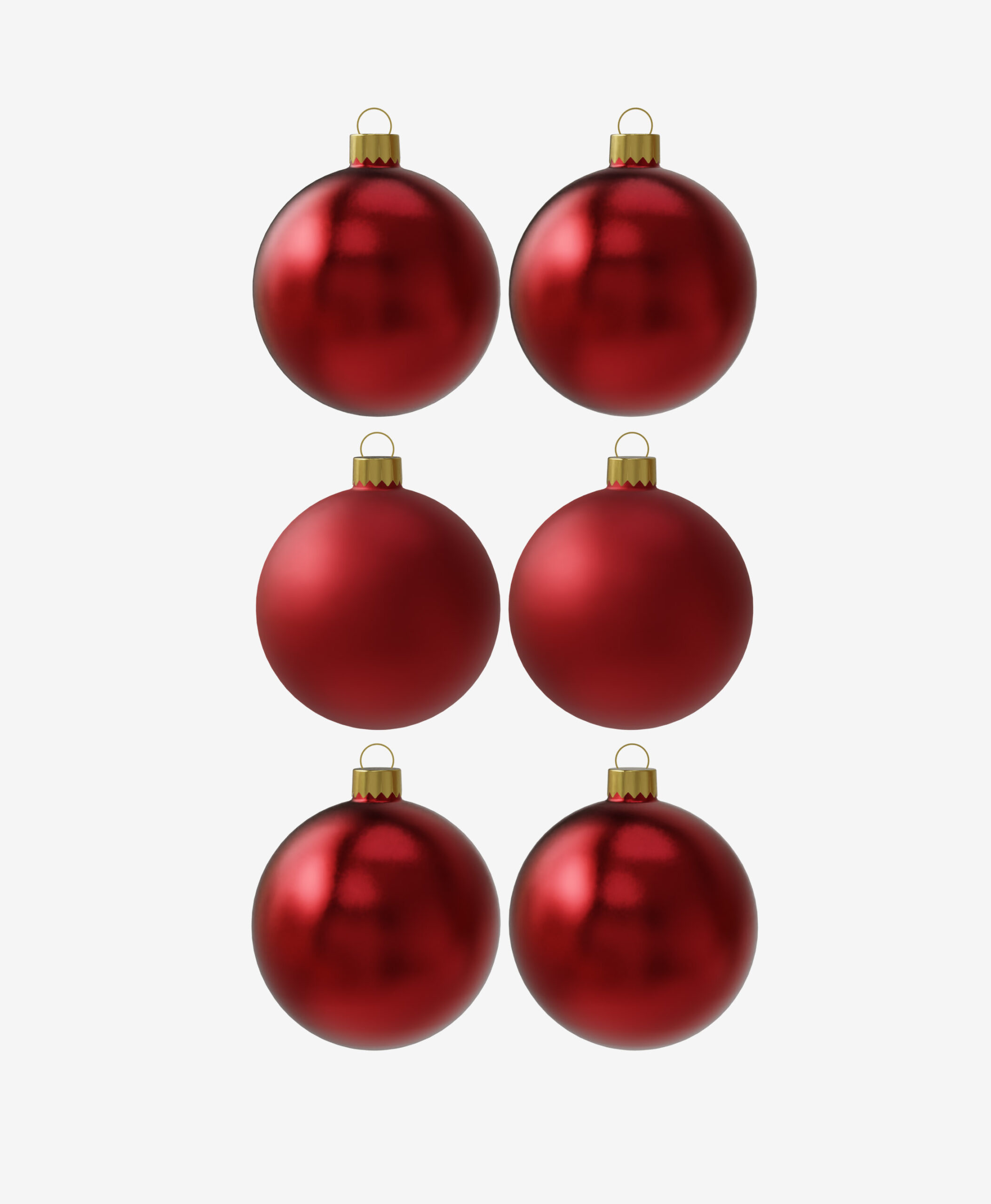 Weihnachtsbaumkugeln, 6er-Set