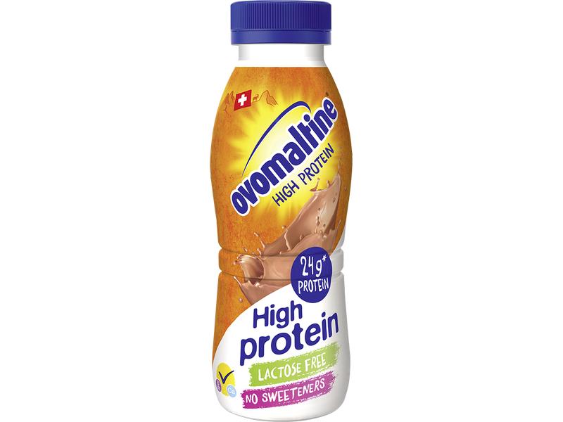 Ovomaltine High Protein Drink 12 x 330 ml Laktosefreies Milchmischgetränk mit Malzextrakt und Kakao
