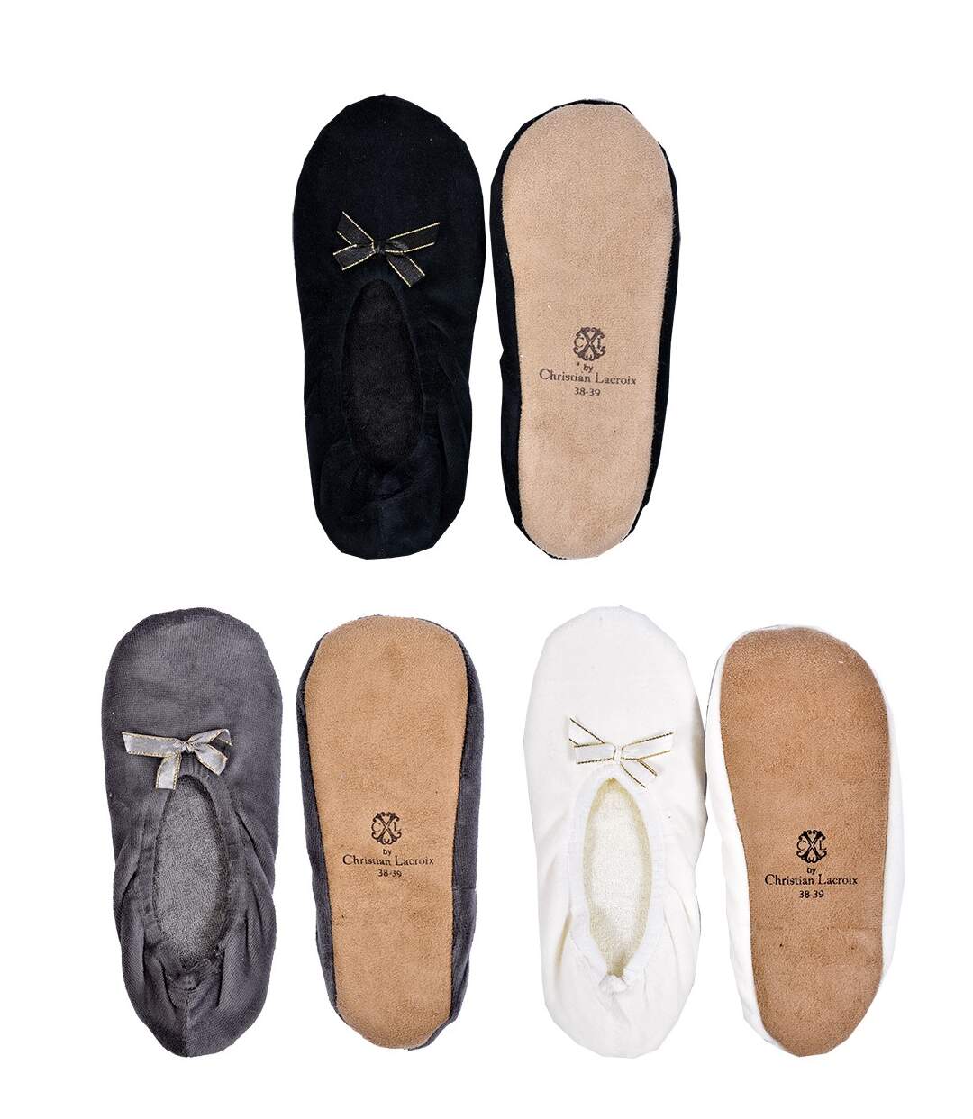 Pantoufles Femme CHRISTIAN LACROIX Confort Premium Pack de 3 Ballerines 1186