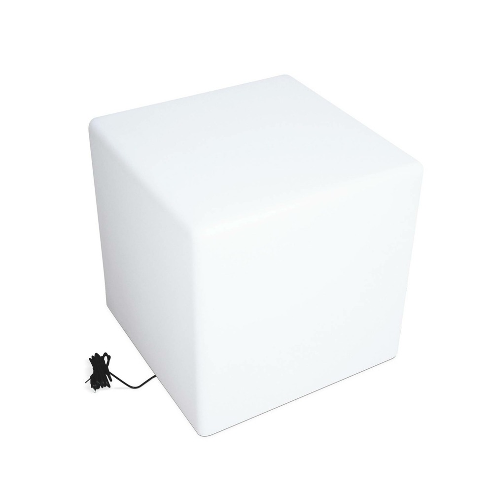 Cube led 40cm – cube décoratif lumineux. 40x40cm. Blanc chaud. Commande à distance