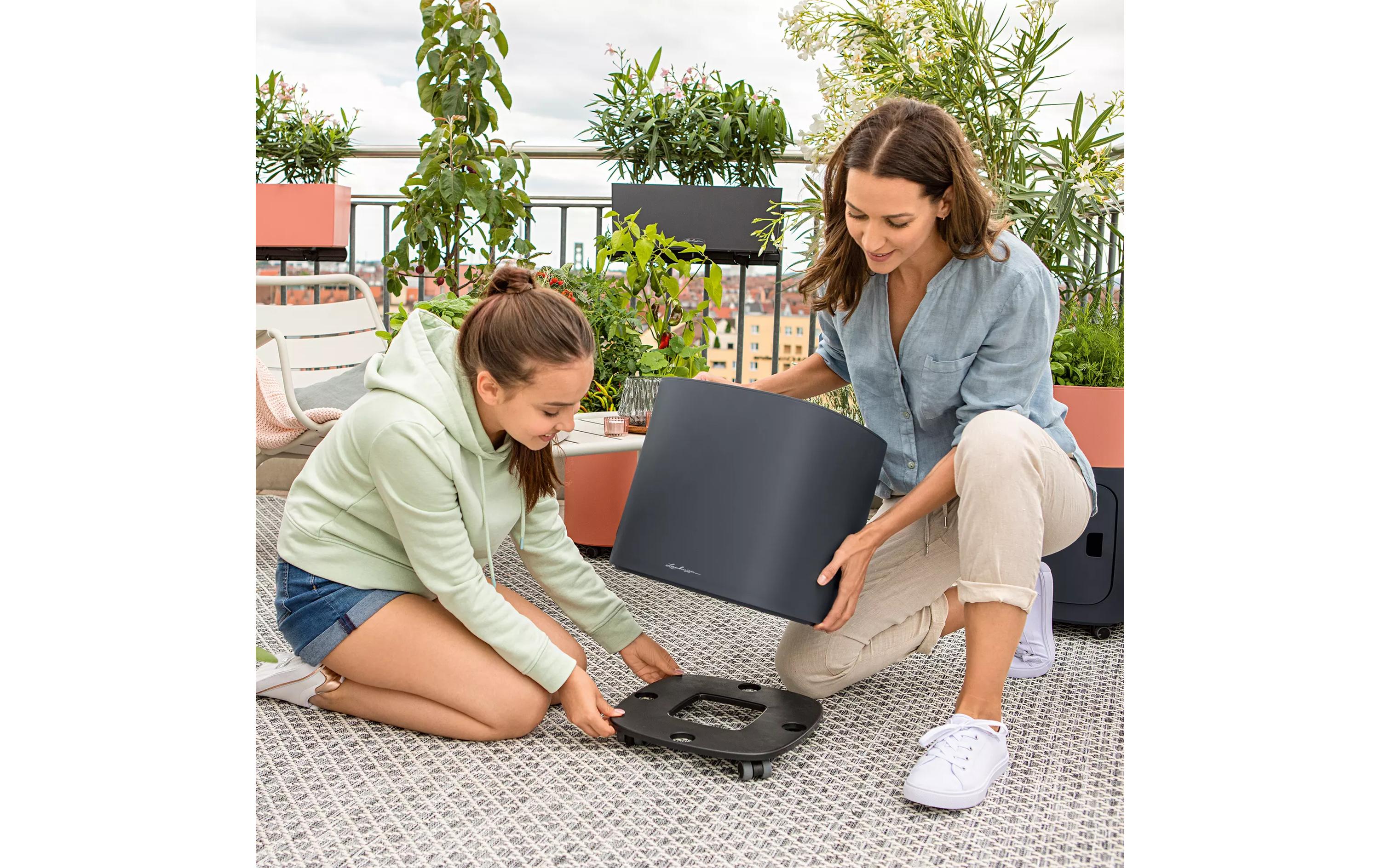 PILA Color Storage 35/ Planter 35 KIT LichtgrauKombinierbares Pflanzsystem mit praktischem Stauraum