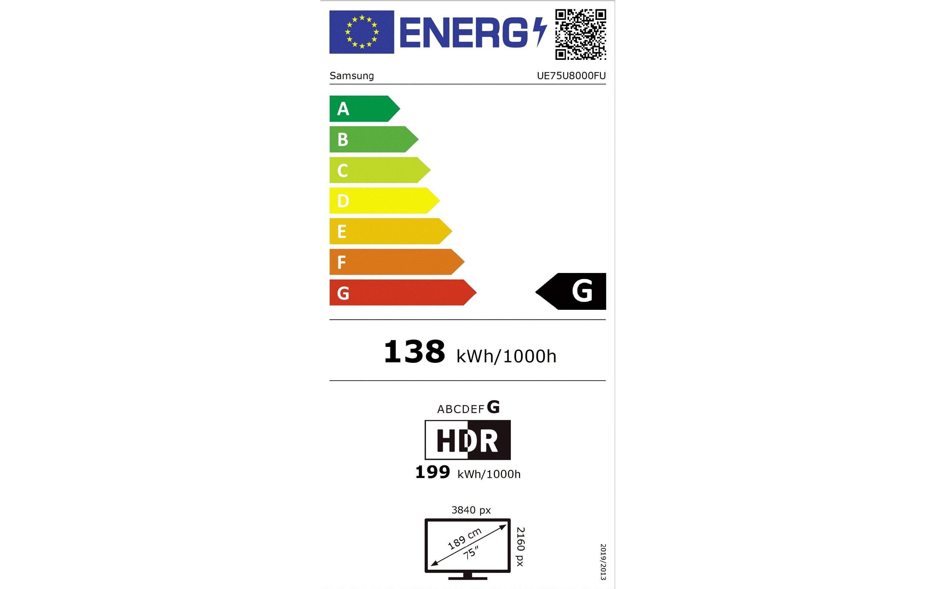 TV UE75U8000F 75'' U8000F Crystal UHD 4K TV, 2025<br>60 Hz, 4K (3.840 x 2.160), Crystal Processor 4K, 20W 2CH