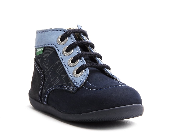 Kickers boots bottine bebe bonzip bleu