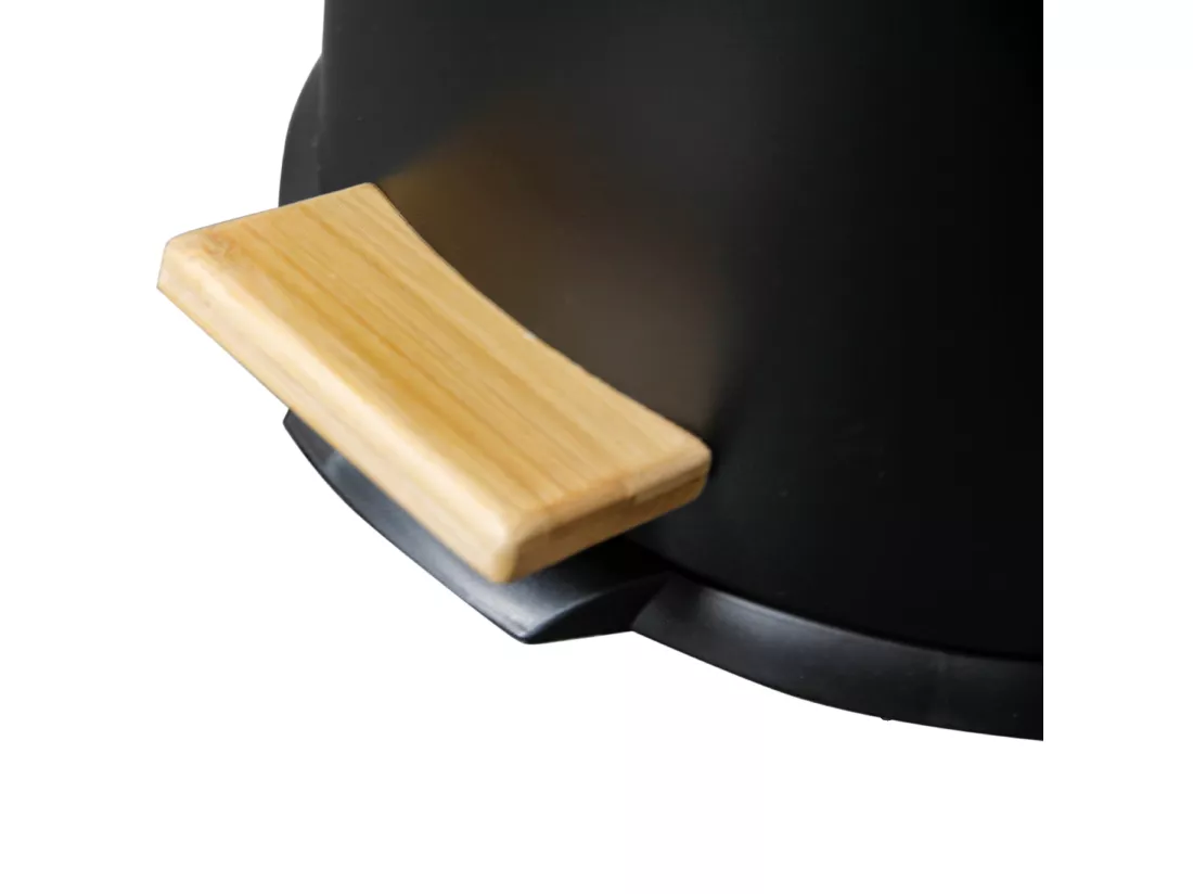 Poubelle de cuisine à pédale FOREST Noir Acier inoxydable 30 L