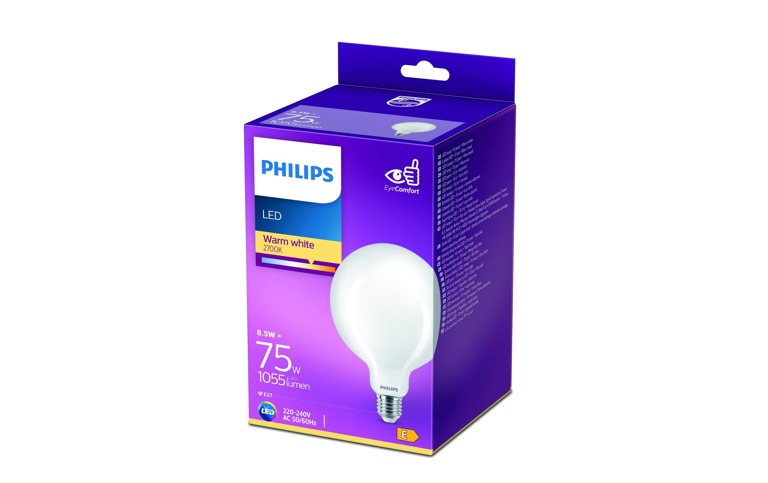 Lampe LEDcla Globe 75W E27 G120 WW FR ND WarmweissLeuchtmittel G120 mit matter Oberfläche