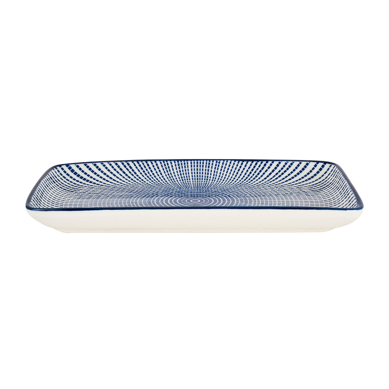 Bord blue print - stripes - 20x11 cm