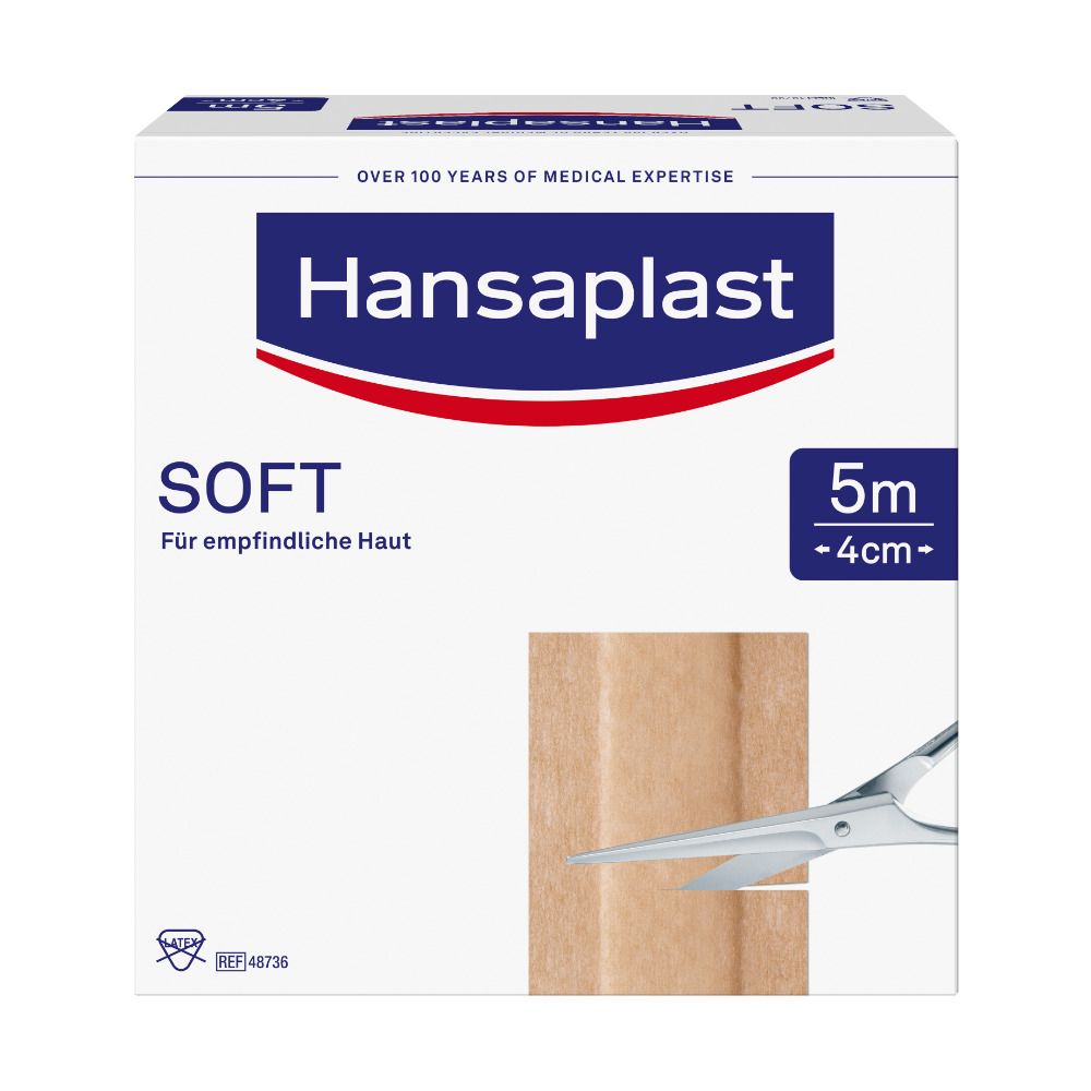 Hansaplast® Soft 4 cm x 5 m Rolle
