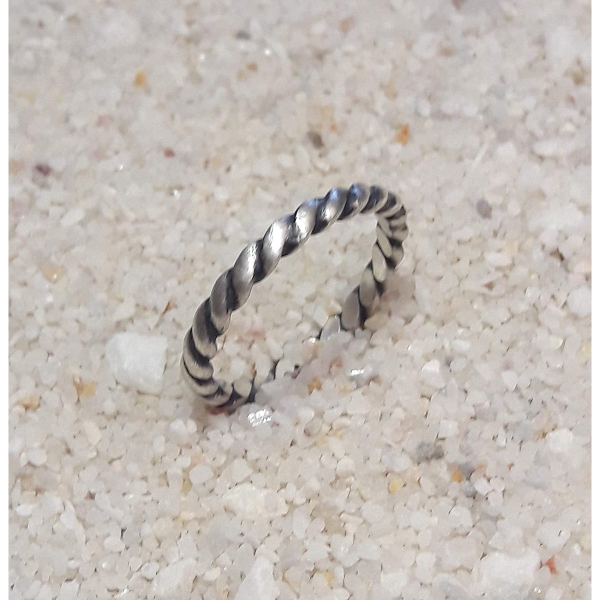 Bague Torsadée Ethnique en Argent 925
