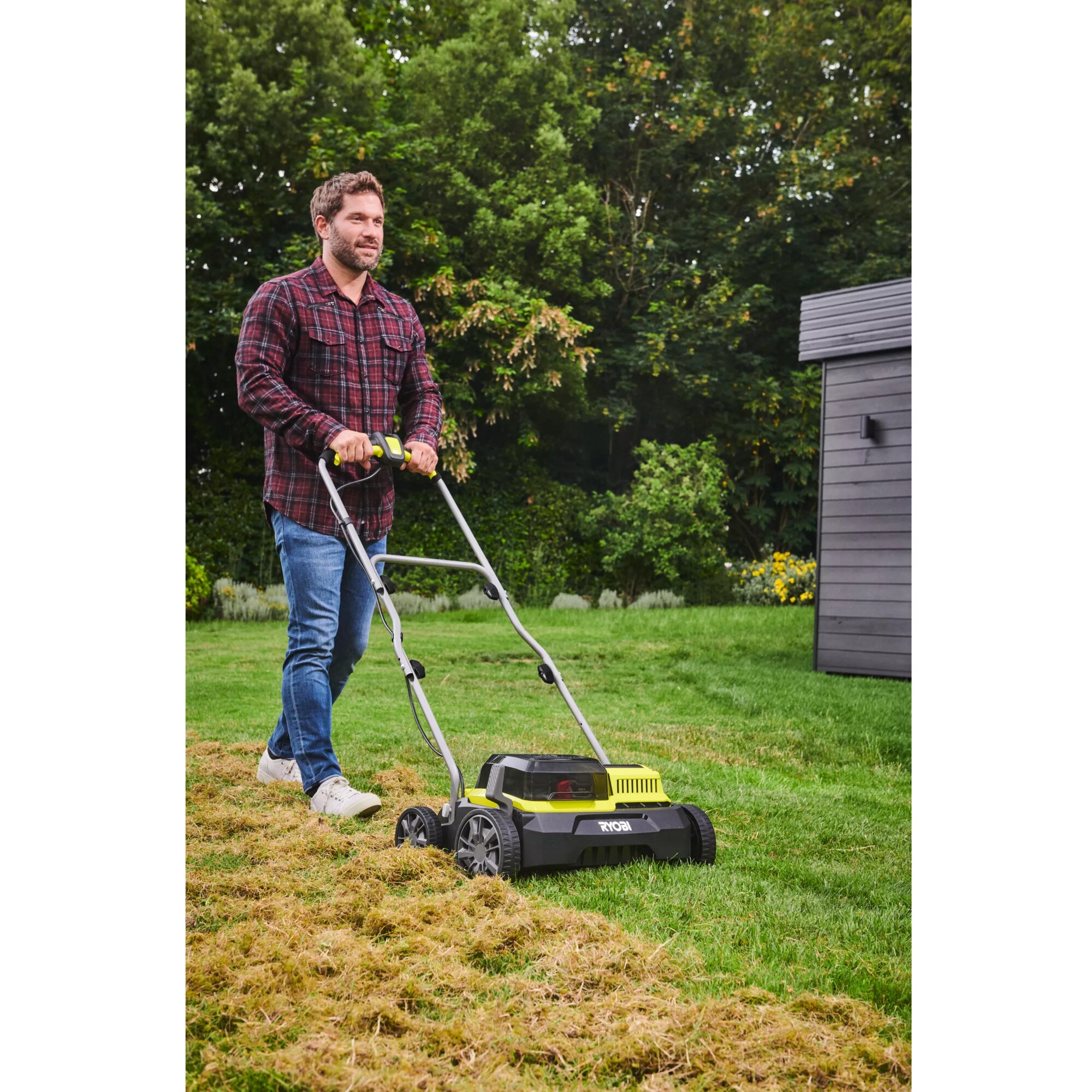 Ryobi Vertikutierer ONE+ Akku-Vertikutierer RY18SFX35A-0, 18 Volt