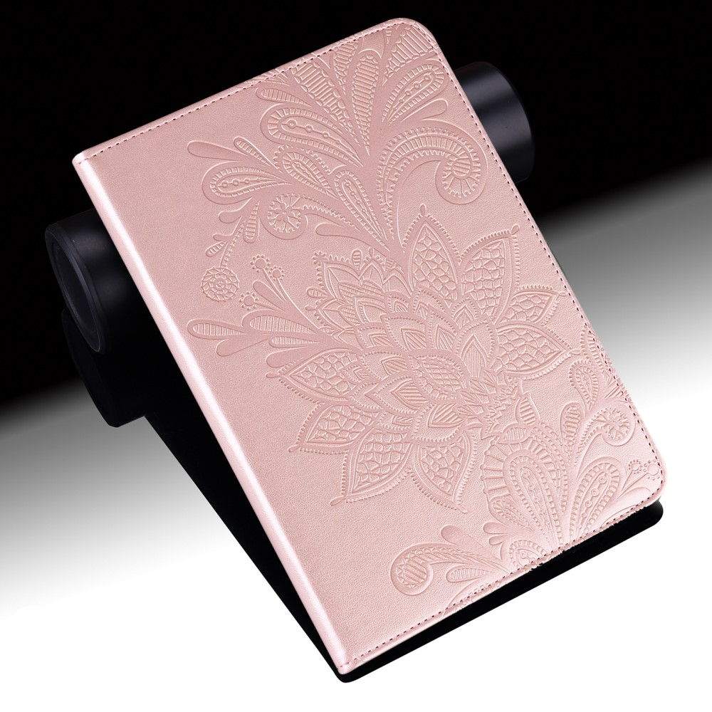 Samsung Galaxy Tab A8 10.5 (2021) Leder Tasche Flip Cover Blumen Mandala Imprint - Roségold