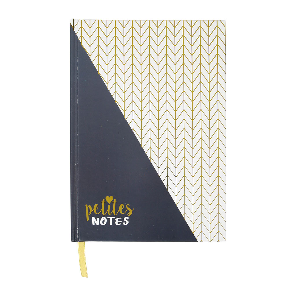 Carnet de notes A5 petites notes doré