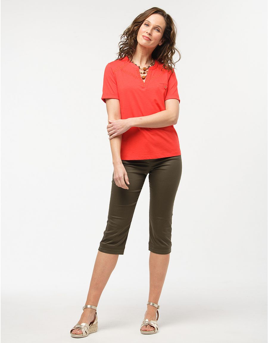 T-shirt rouge coton