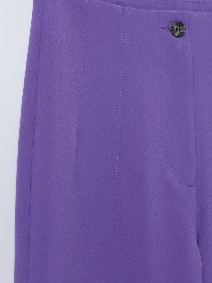 Calças de cintura alta - Violeta