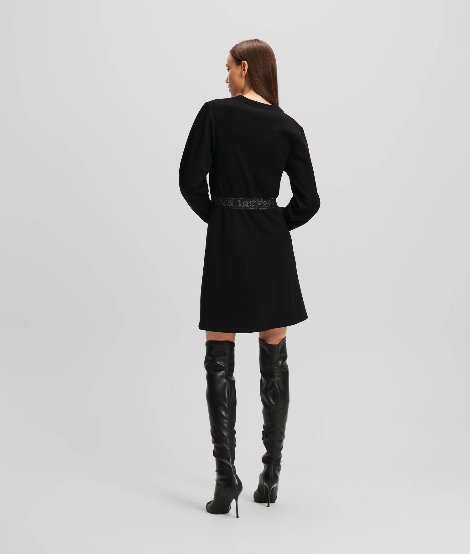 ROBE SWEAT AVEC GALON À LOGO KARL BRILLANT