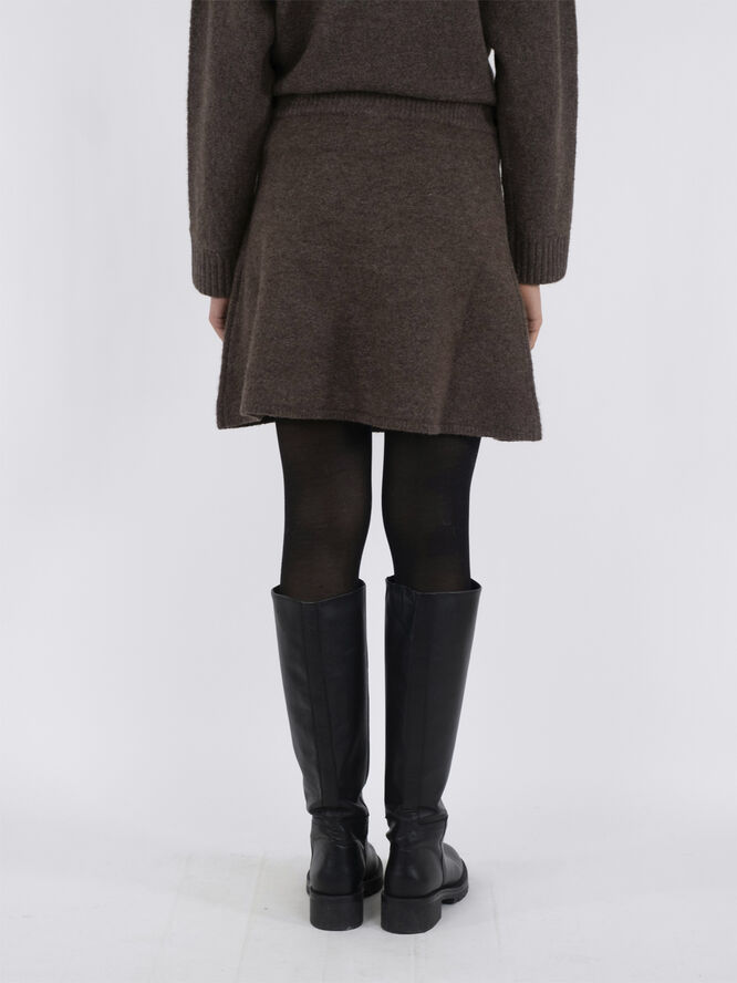 Neo Noir Gisa Knit Skirt Brown melange