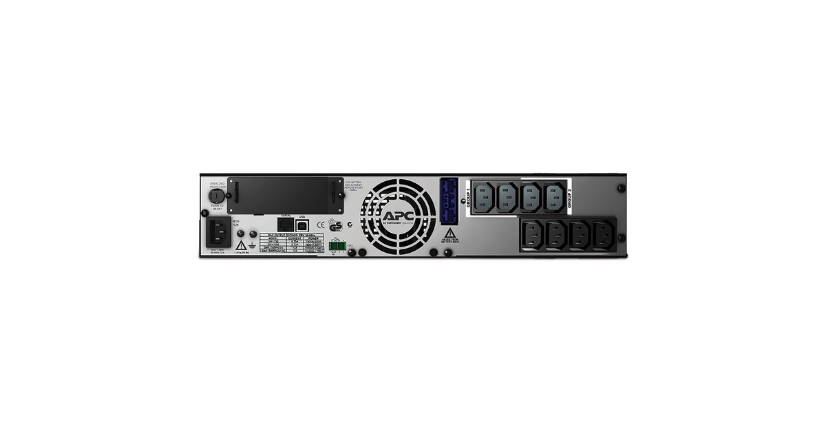 APCSmart-UPS X SMX1000I Noodstroomvoeding ups  (Zwart, 1000VA, 8x C13 uitgang, USB)
