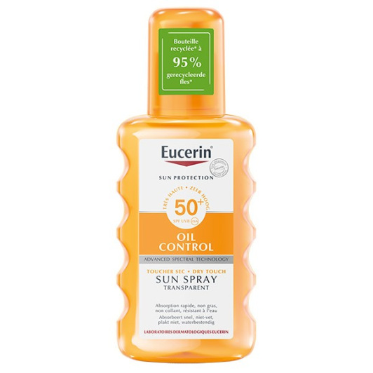 Spray solaire transparent SPF50+ Eucerin Oil Control - Visage et corps
