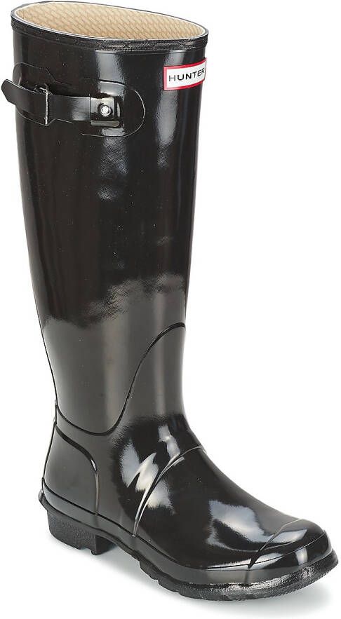 Hunter Boots & laarzen Womens Original Tall Gloss Boot Black in zwart