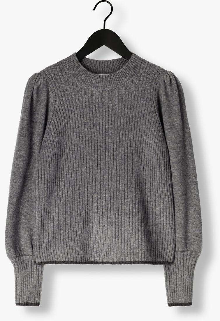 grijze co'couture trui row puff knit