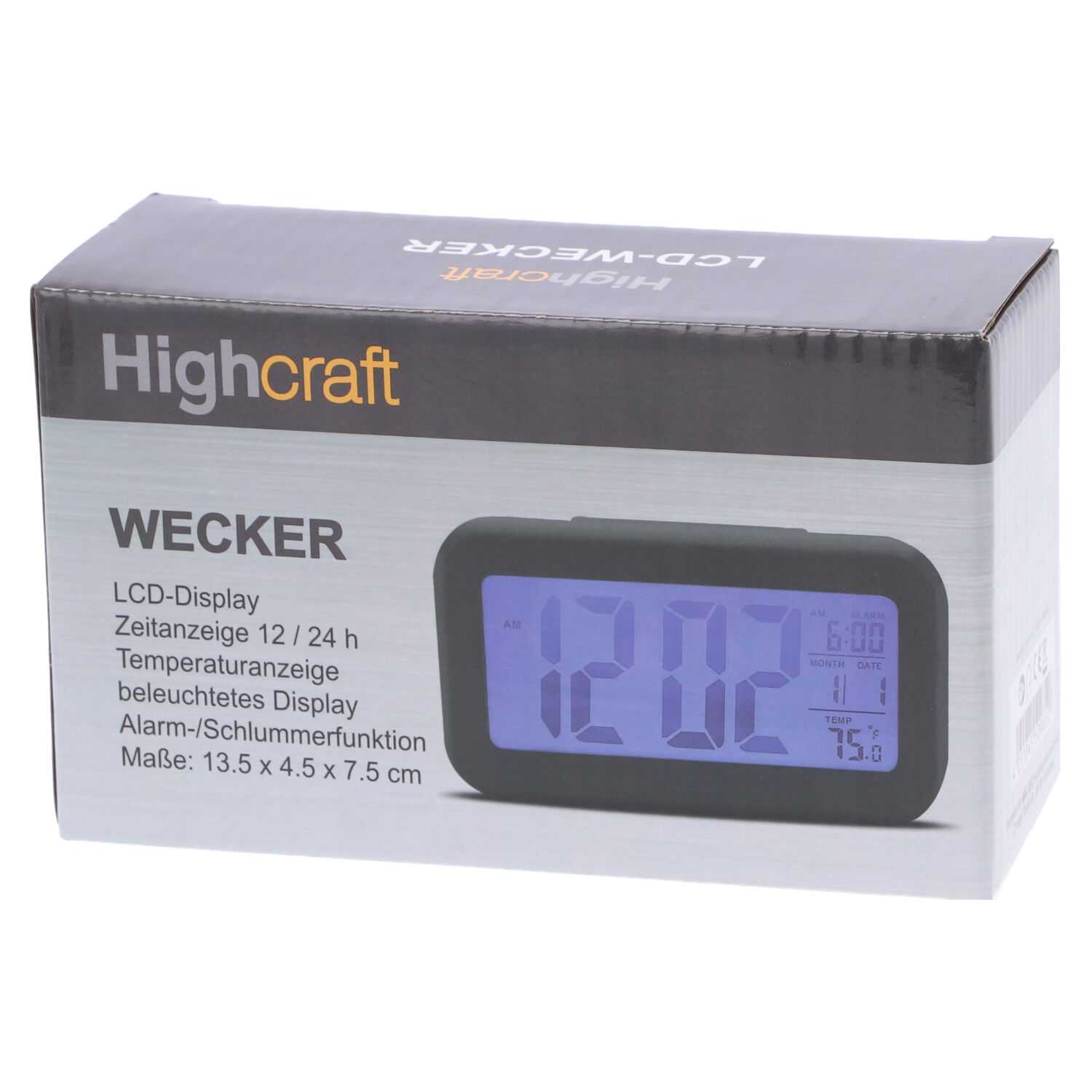 Highcraft Wecker digital 2fach sortiert