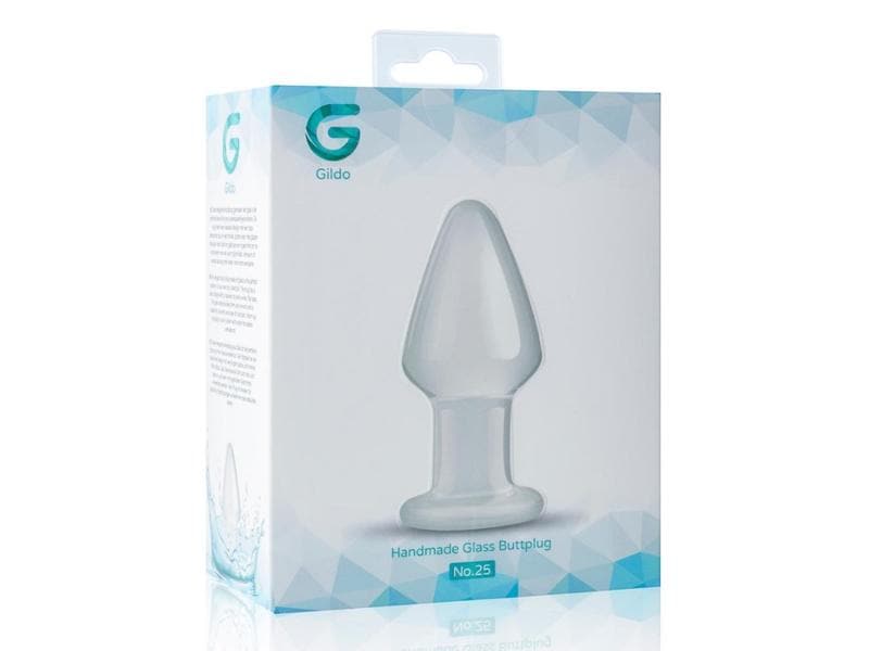 Glass Glass Butt Plug No. 25 Transparenter Buttplug aus Glas für Mann und Frau