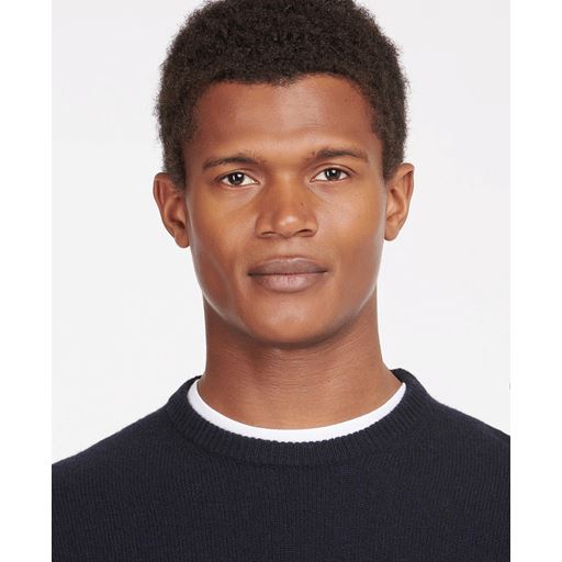 Barbour Essential Patch Crew Striktrøje, Navy, XL