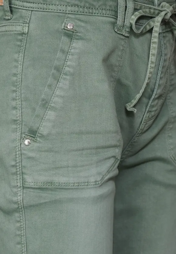 Loose Fit Jeans - soft olive washed