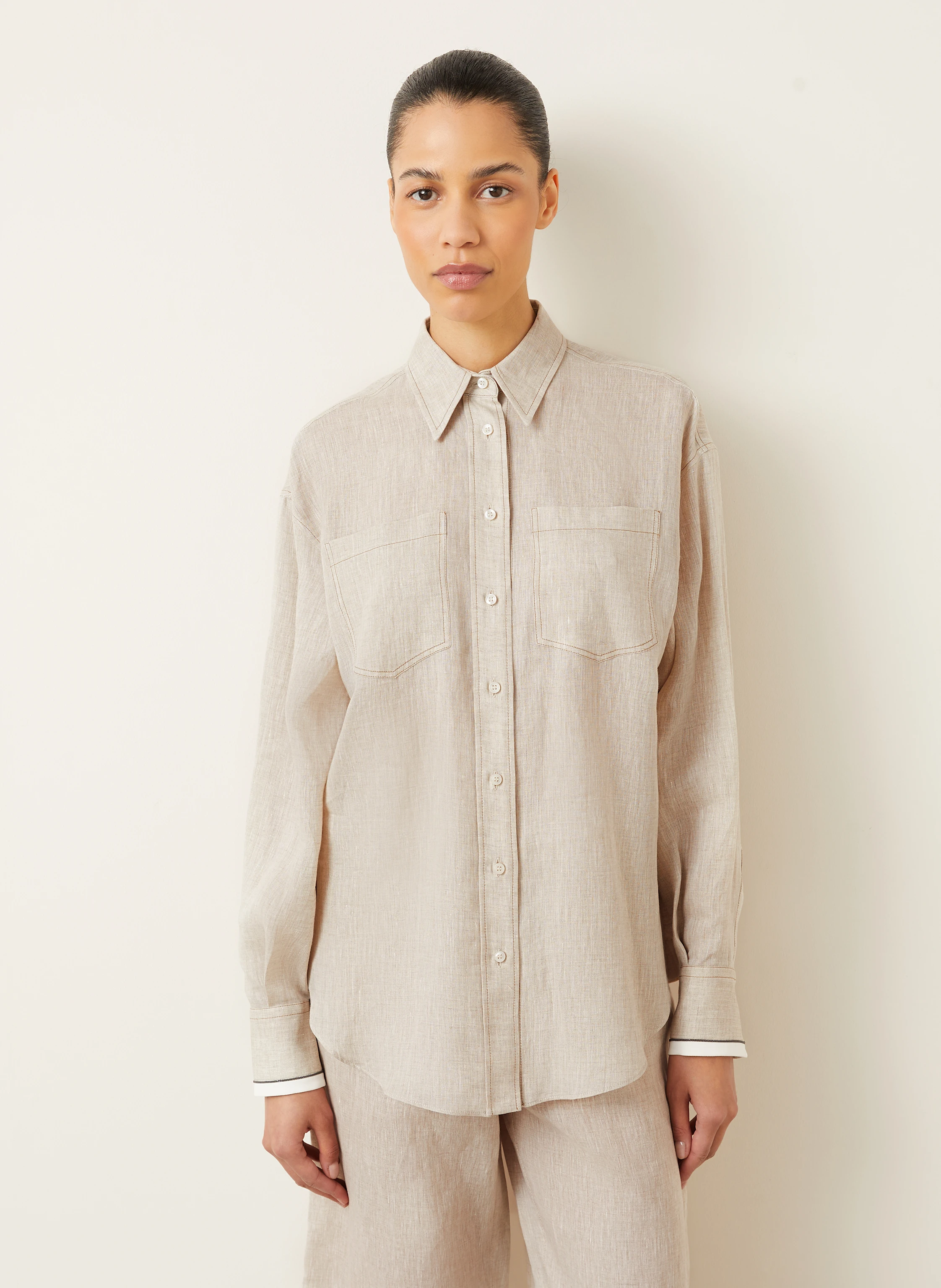 BRUNELLO CUCINELLI Hemdbluse aus Leinen