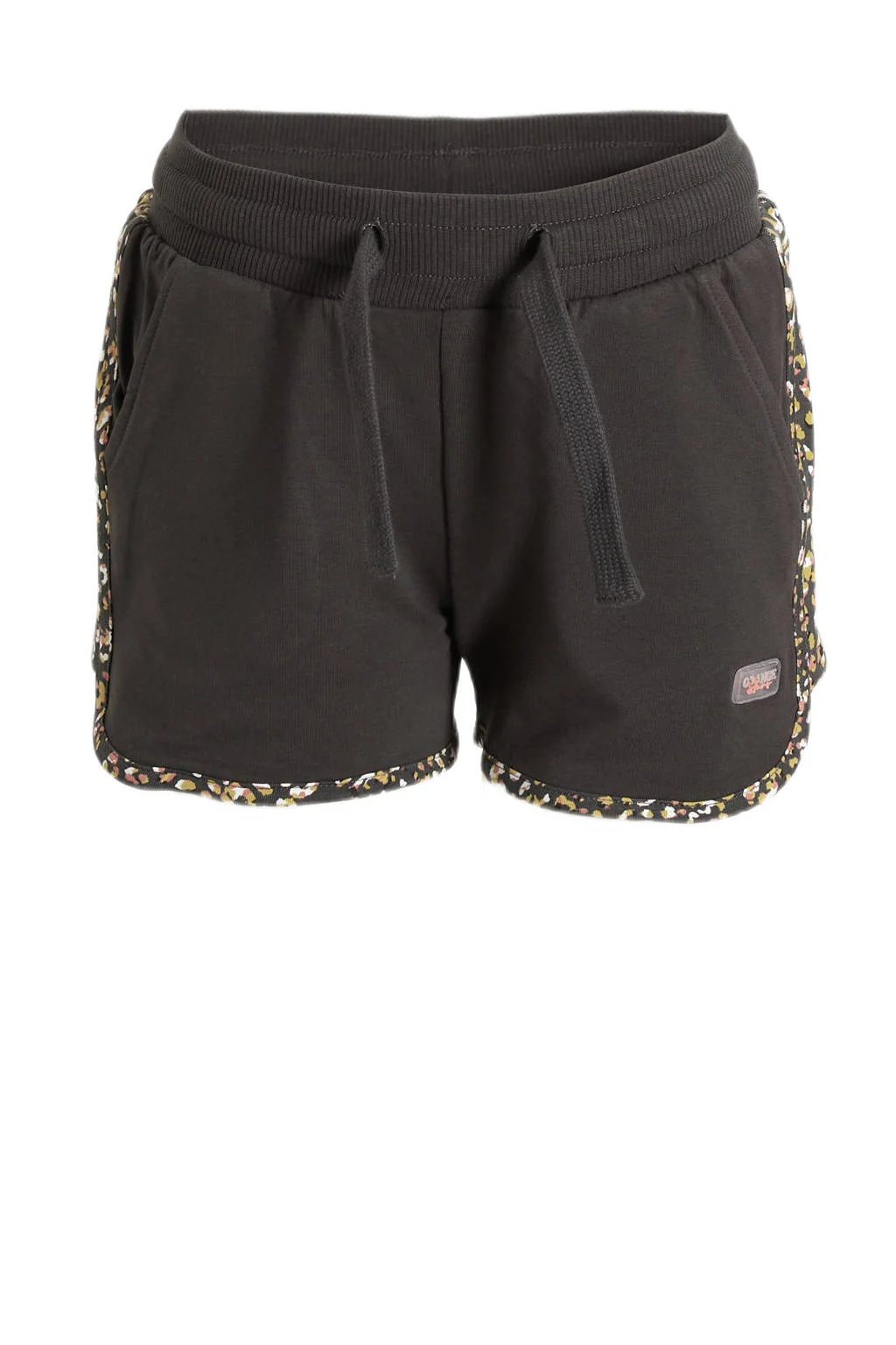 Orange Stars sweatshort Phylicia met panterprint donkergrijs