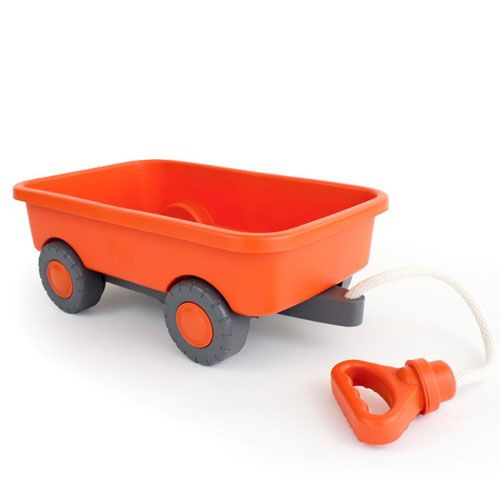 Green toys oranje trekwagen - gerecycled