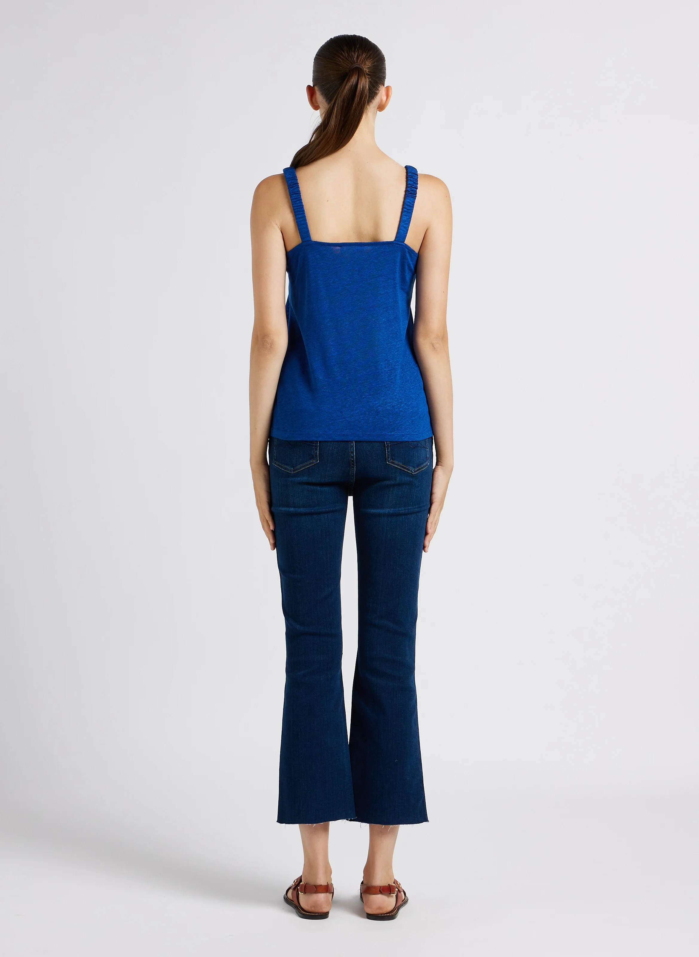ILLUSION OPULENT - Jean droit en coton mélangé| Bleu