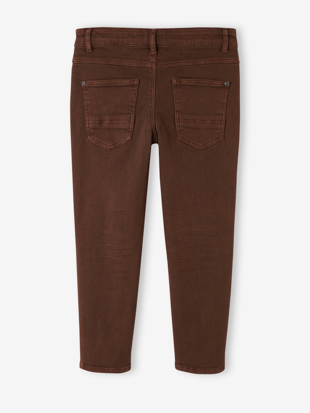 Calças MorphologiK Wide Slim Fit para meninos na cor chocolate